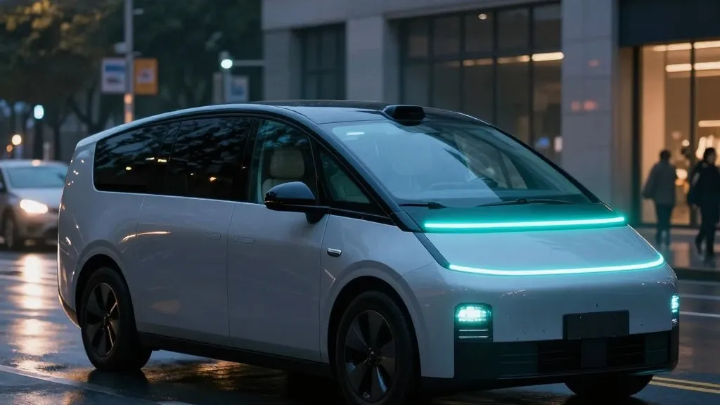 Illustration for: NHTSA Proposes Cyan Lights as Mandatory Signal for Driverless Cars